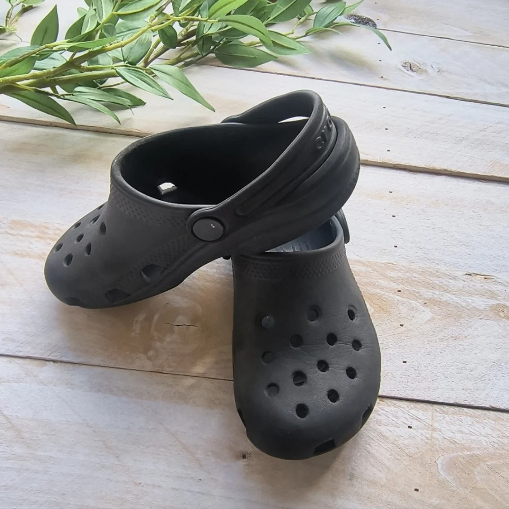 Crocs Classic Black Slip On Clogs Shoes Toddler Water Shoes Toddler C12